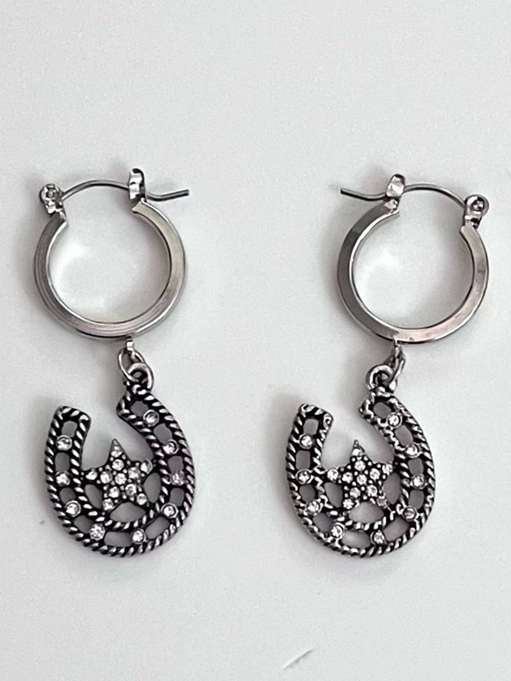 RHINESTONE AND HORSESHOE EARRINGS yeehaw